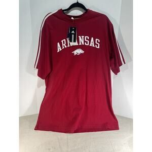 Adidas NCAA Arkansas Razorbacks Short Sleeve Shirt Men Size XL